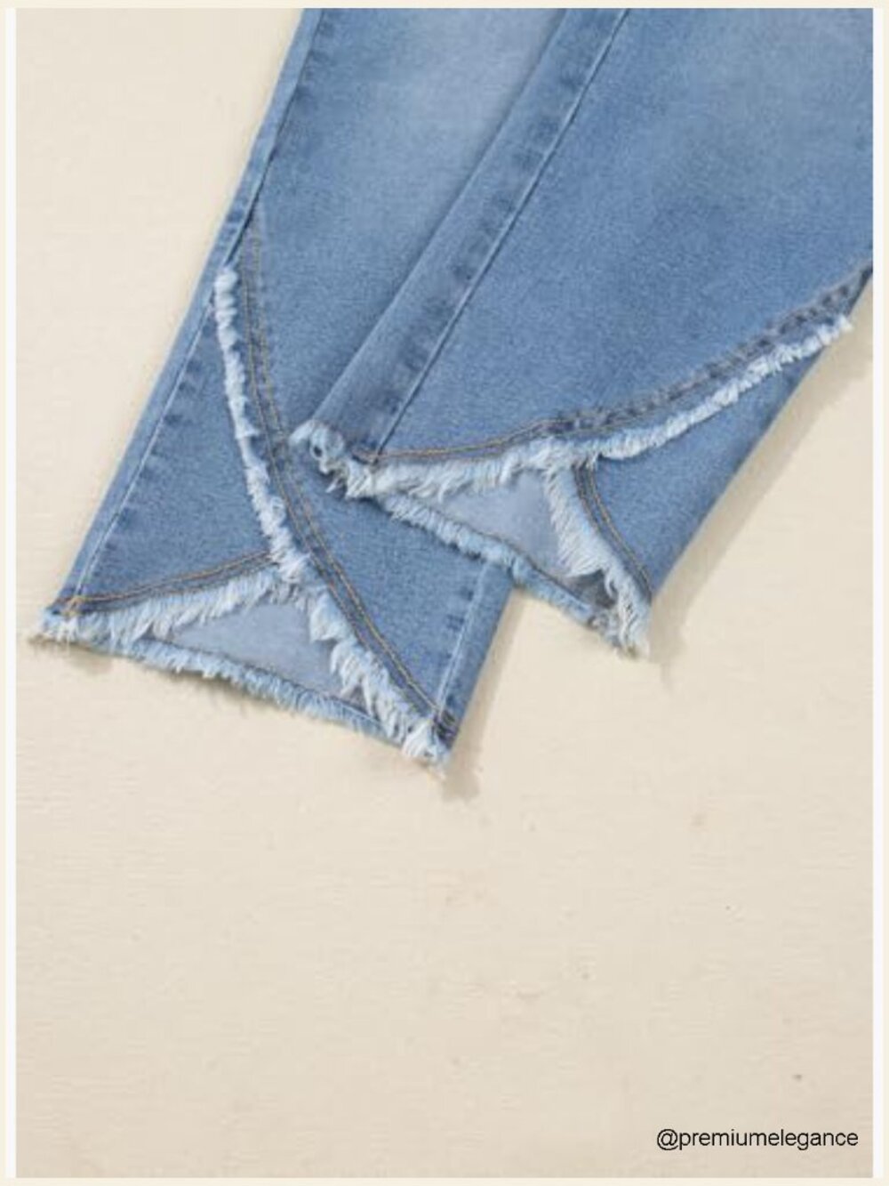 High Waisted Stretchy Cropped Skinny Jeans - Capri Pants with Pockets - Picture 6 of 7